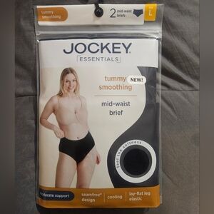 Jockey Essentials Black Mid-Waist Briefs (2)